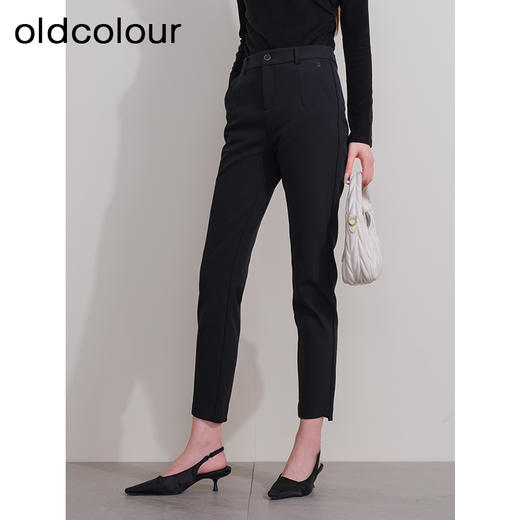 oldcolour欧珂冬季新款纯色韩版休闲铅笔裤长裤女P440703A1 商品图1