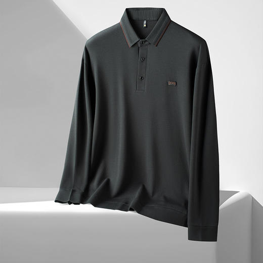 【新款DDS】大依优型大码长袖Polo衫翻领男装加肥加大体恤大号上衣胖子 商品图8
