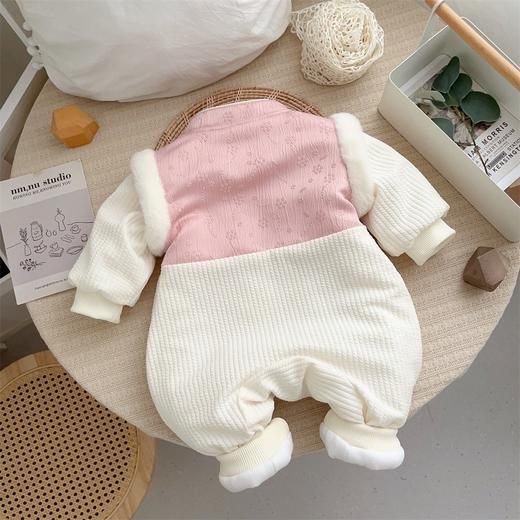 【中国风秋冬婴儿拜年服】满月婴儿服女宝哈衣夹棉连体服 商品图2