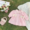 【花边蝴蝶结宝宝公主裙】2024新款甜美可爱小童裙子洋气女孩连衣裙 商品缩略图2