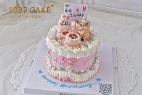 1027CAKE | 立体奶油霜小动物 复古手绘
