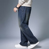 【新款DMH】大依优型大码半松紧腰直筒牛仔裤加肥加大宽松男士胖子300斤显瘦潮流弹力舒适 商品缩略图1