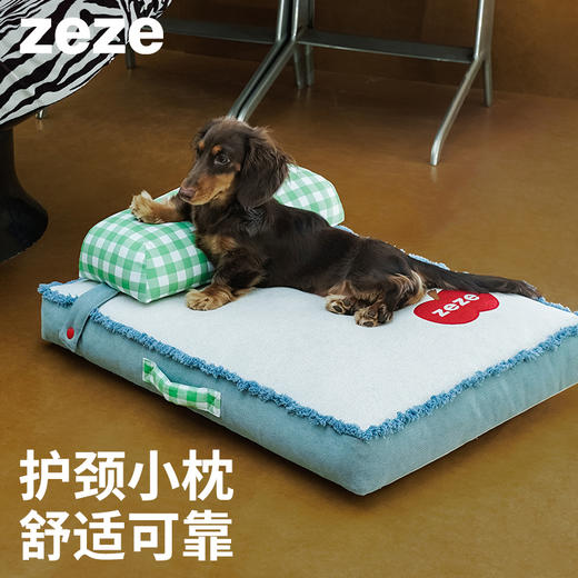 zeze丹宁靠枕式宠物床垫-B(包邮) 商品图0