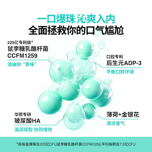 【华熙当康】五柳泉益生菌口香爆珠30粒/盒 商品图1