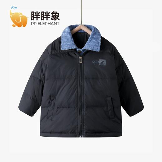 【羽绒零压感 时刻潮流 只选鸭腹大绒朵~】秋冬新款男童女童小孩中小大童装 假两件套立领保暖羽绒服外套 假两件 /设计感 寒冷冬日一件度过-QQ 商品图6