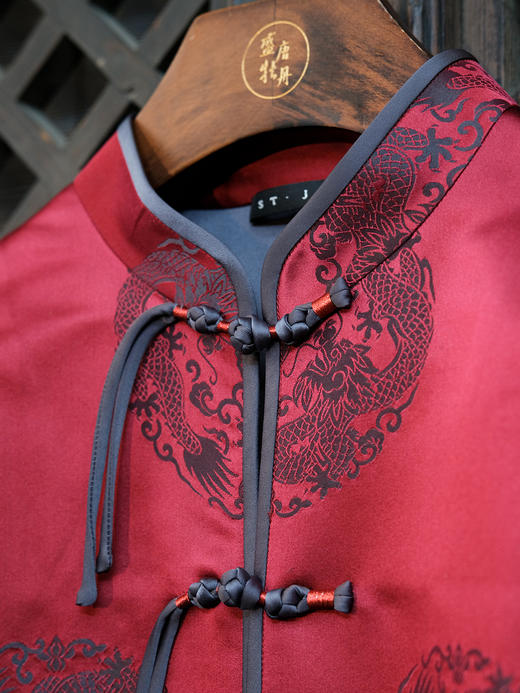 盛唐婧 |福禄新中式国风库缎外套 商品图3