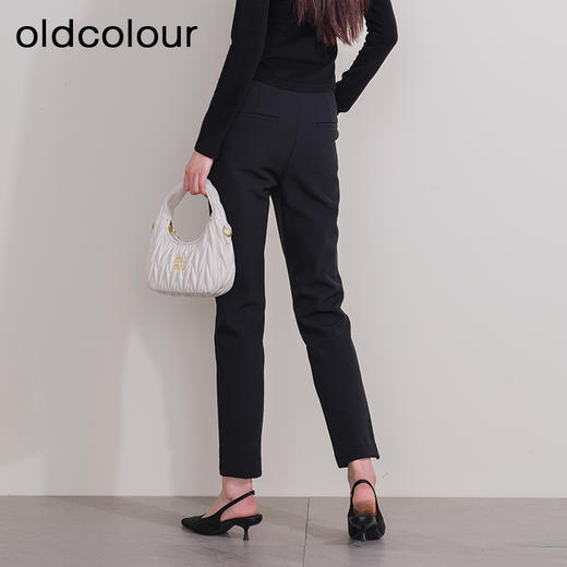 oldcolour欧珂冬季新款纯色韩版休闲铅笔裤长裤女P440703A1 商品图4