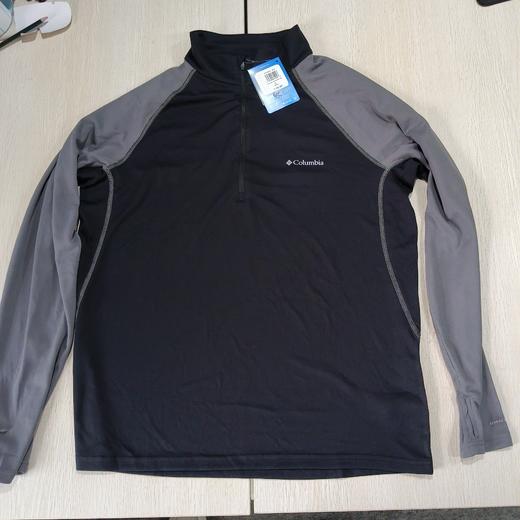 瑕疵Columbia/哥伦比亚 男士春秋插肩袖拼色半拉链可翻领长袖休闲T恤 商品图0