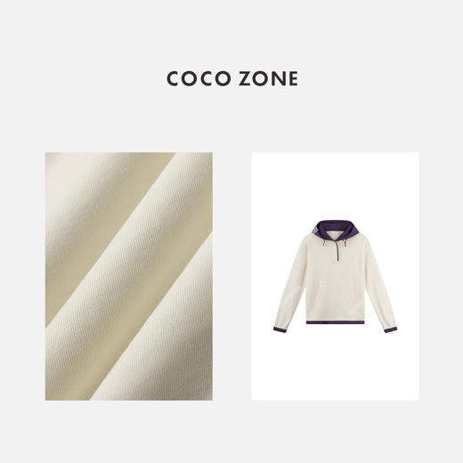  COCO ZONE 时尚撞色拼接连帽卫衣高级感宽松休闲上衣 24C10322 商品图2