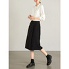 【69元福袋，不支持退换】熙世界不规则搭片半身裙女秋季2025新款高腰显瘦黑色中长a字裙子 商品缩略图3
