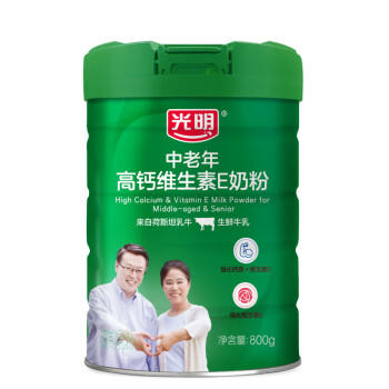 光明高钙维生素E调制奶粉800g 罐装 0蔗糖成人中老年奶粉 商品图6
