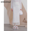 oldcolour欧珂冬季时尚纯色包臀鱼尾流苏毛织半裙女P460603A1 商品缩略图0