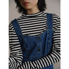 Heydress黑白条纹针织衫女秋季高领打底衫复古修身显瘦百搭上衣 商品缩略图2