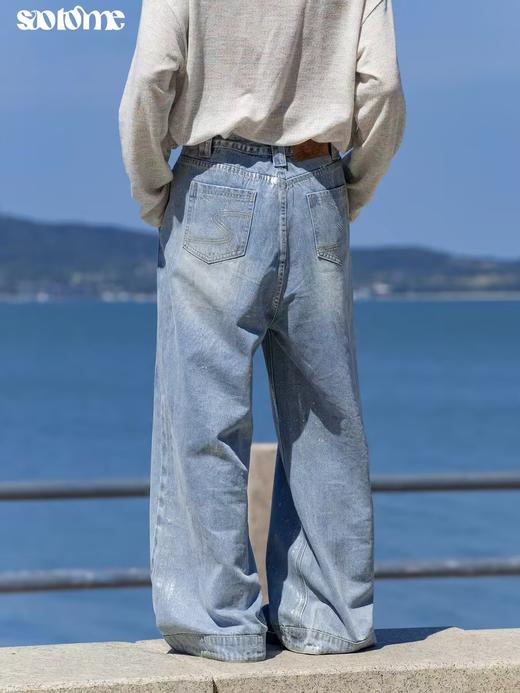 早乙女惠子saotome/STMCK243138/擦银牛仔阔腿长裤 商品图3