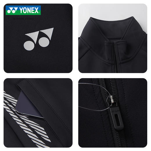 【双11大促进行中】YONEX 2024新款YONEX尤尼克斯羽毛球服150114BCR/250114BCR 男女款长袖舒适卫衣 商品图3