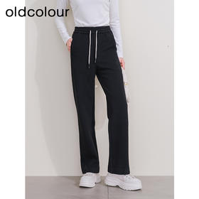 oldcolour欧珂2023冬季新款休闲高腰修身长裤女P410708A1
