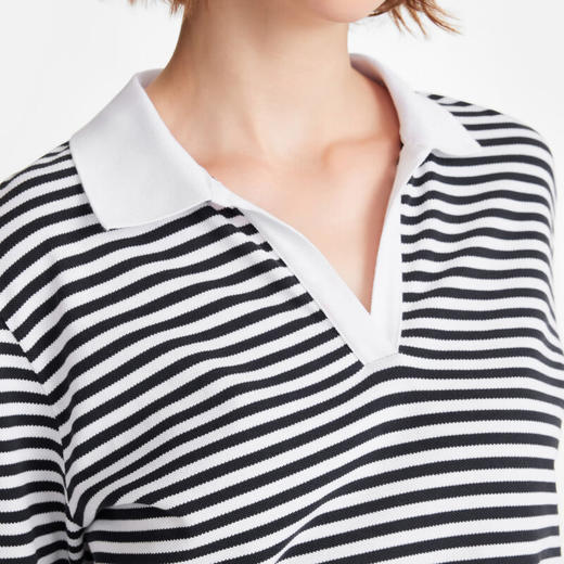 艾高 七分袖POLOT恤女  BD661-F 白色. 商品图3