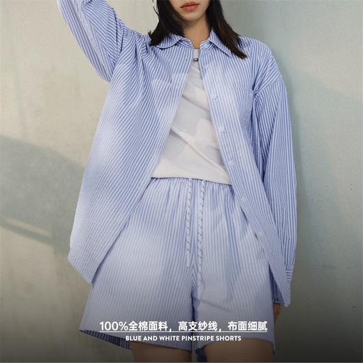 马登女装 日系纹休闲短裤A字版纯棉宽松显瘦高腰运动阔腿裤 商品图2