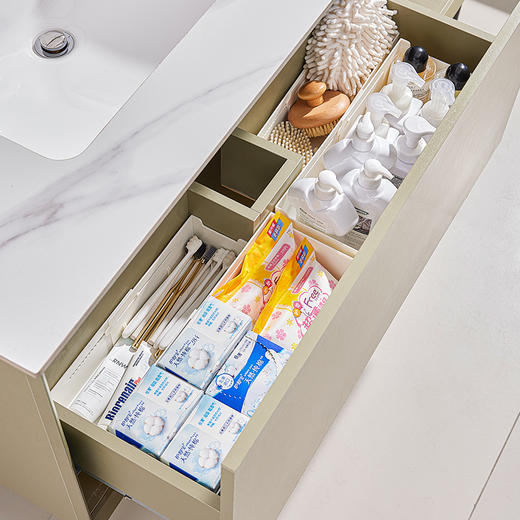 留存道抽屉伸缩收纳盒整理盒内置分隔可伸缩厨房餐具化妆品杂物分格盒 商品图7