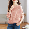CC-XFY2085早秋季圆领亮片针织衫女短款秋装2024新款高腰上衣打底衫春秋百搭 商品缩略图2