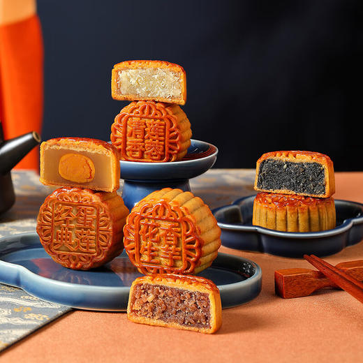 悠享时（YOTIME）中秋月饼礼盒673g 广式流心酥月双层月饼礼盒集锦中秋节礼品 商品图6