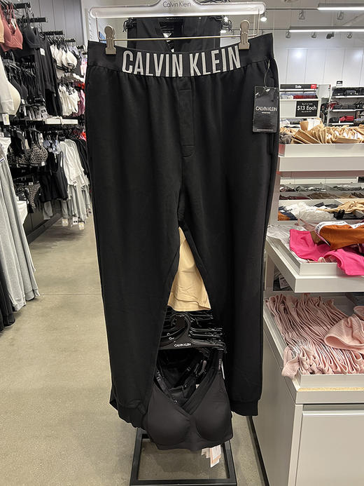 Calvin Klein/CK 男士居家棉混纺微弹LOGO松紧腰束脚卫裤睡裤 商品图1