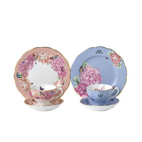 Royal Albert 杯碟盘三件套装 米兰达可儿友谊系列 皇家阿尔伯特米兰达联名骨瓷咖啡杯碟茶杯三件套礼盒