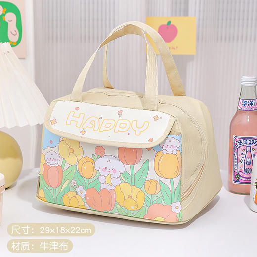 【卡通保温包 冷暖两用】开学季手提保温包 上班族学生便携餐包 袋子野餐饭盒 收纳袋 提拿舒适 加厚铝箔 保鲜持久-QQ 商品图7