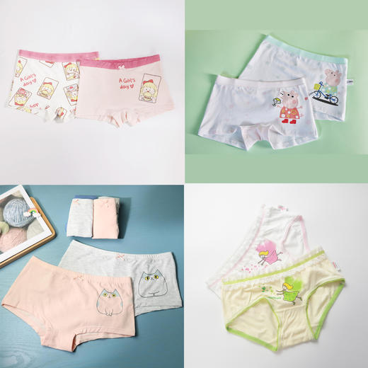 【特价】【3条】男童女童卡通平角三角内裤【TK23360M/W】 商品图3