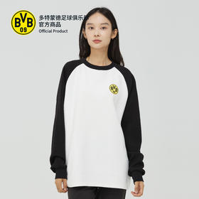 【官方正版】多特蒙德足球俱乐部｜圆领卫衣BVB拼色长袖T恤球迷休闲上衣