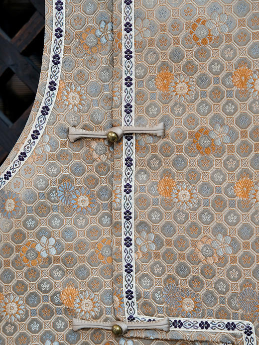 下架不制作了// 盛唐婧 |中式国风冰梅纹琵琶襟马甲 商品图3