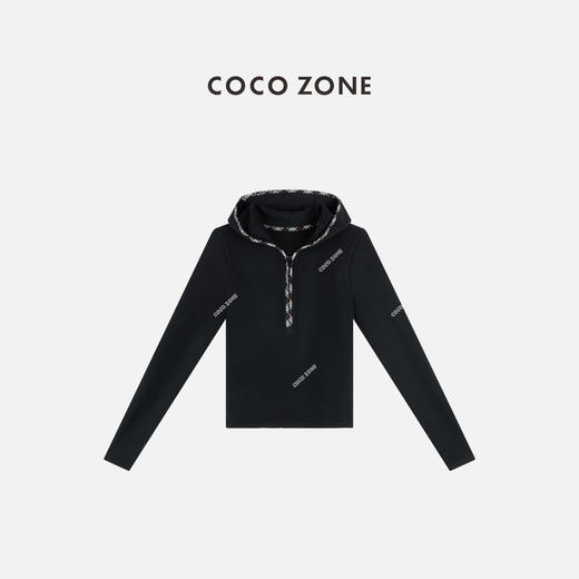 COCO ZONE 设计感撞色V领长袖T恤时尚休闲上衣CC2C1896 商品图0