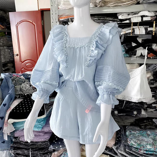 裁缝学苑AQ341荷叶边泡泡袖上衣小衫纸样短裤女装服装打板裁剪 商品图5