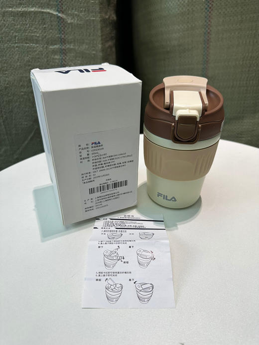 存元！Z品单！fila不锈钢咖啡杯多功能直饮吸管保温杯 商品图3