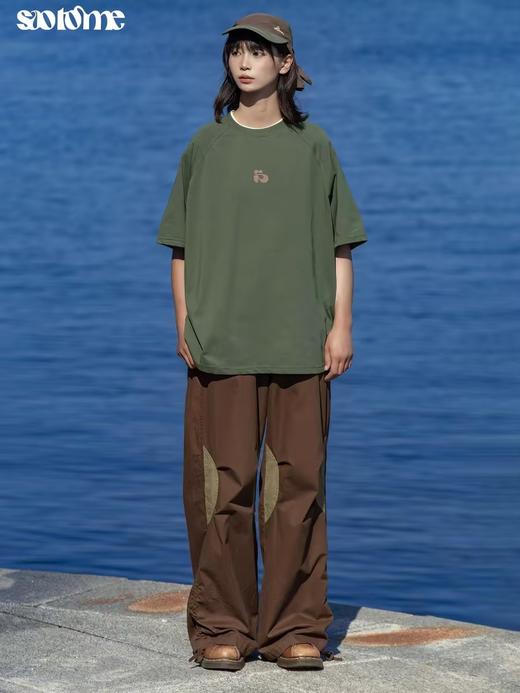 早乙女惠子saotome/STMCK242086/水洗撞色抽褶工装裤 商品图2