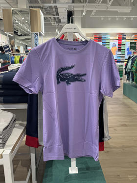 Lacoste/法国鳄鱼 男士夏季大鳄鱼印花运动快干短袖T恤 TH2042