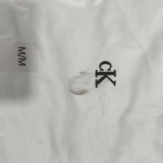 瑕疵Calvin Klein/CK男士纯棉休闲时尚OVER SIZE纯色短袖T恤 商品图3