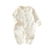 【纯棉材质，舒适透气，A类品质，安全放心】婴儿连体衣春秋款 睡衣纯棉a类新生儿衣服 秋冬宝宝打底衣 长袖哈衣-QQ 商品缩略图4