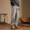 【新款DQ】大依优型大码松紧腰直筒牛仔裤长裤男舒适休闲简约百搭加肥加大男装潮款 商品缩略图3