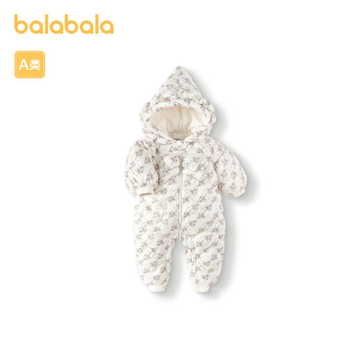 巴拉巴拉宝宝外出连体衣新款新生儿哈衣包屁衣冬装甜美气质萌 商品图4