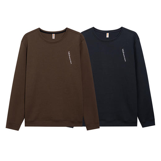 【新款DMH】大依优型大码男装圆领卫衣简约宽松上衣男士胖子打底衫300斤 商品图5