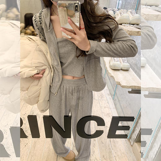 <曾小咸推荐>直接破价亏本秒！直破成本价，卖完下架！ 休闲运动套装女韩系小个子连帽卫衣外套 外套日常119.99 立减50 秒杀69.99！！ 商品图1