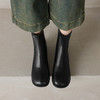 阿么手工女鞋【羊皮垫】显瘦黑色短靴2025冬季新款弹力瘦瘦靴女3CM 商品缩略图1