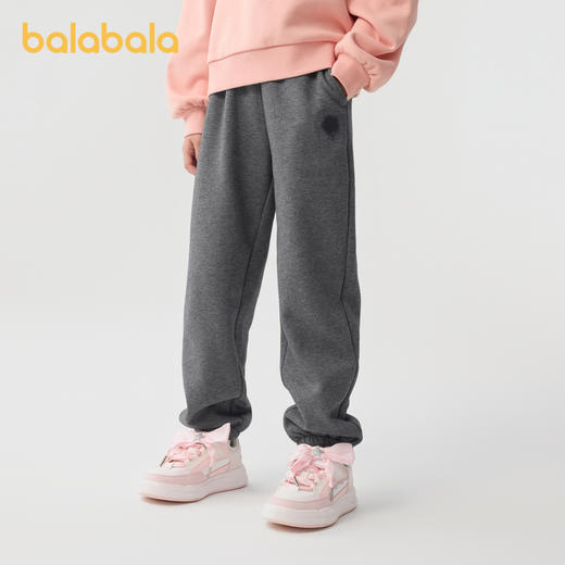 巴拉巴拉童装女童裤子冬装中大童加绒长裤保暖儿童运动花朵舒适潮 商品图2