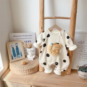 【卡通月亮小熊爬爬服】婴幼儿童装秋冬连体衣百天外出服周岁宝宝衣服