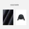 COCO ZONE 100棉复古牛仔外套百搭单排扣上衣CC1C1573 商品缩略图2