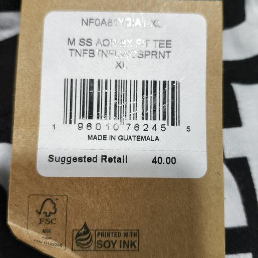 瑕疵THE NORTH FACE/北面 男士夏季印花渐变色圆领短袖T恤 商品图3