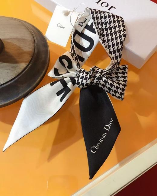 迪O千鸟格字母双面戴丝带丝巾发带包带 商品图0