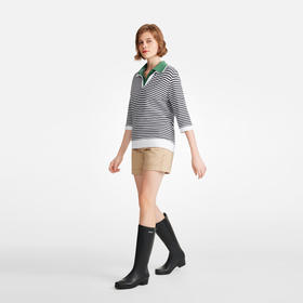 艾高 七分袖POLOT恤女  BD661-F 白色.