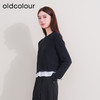 oldcolour冬季新款撞色百搭休闲设计感拼接针织套头衫女P420507A1 商品缩略图4
